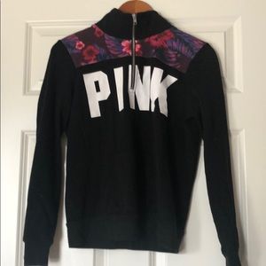 pink half zip